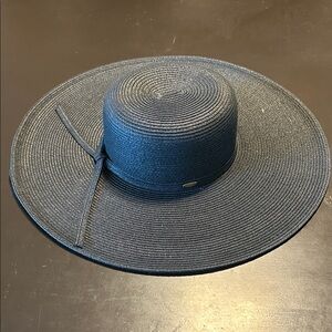 Scala Navy Wide-Brim Hat